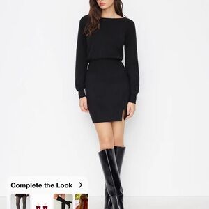 Elegant Black Knit Dress